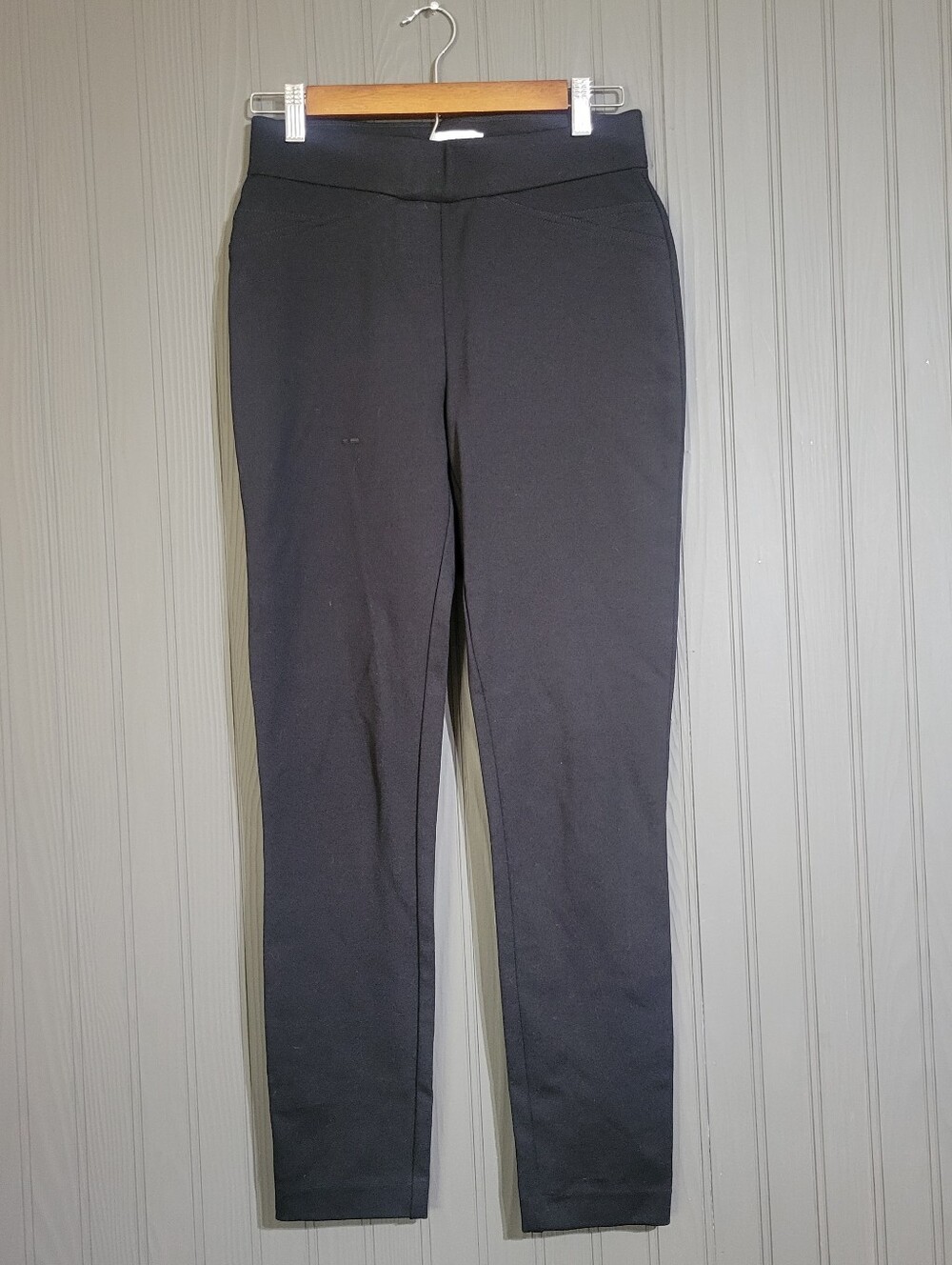 Calvin Klein Pull-On Dress Pants Skinny Leg Stretch Workwear Black Women's 2